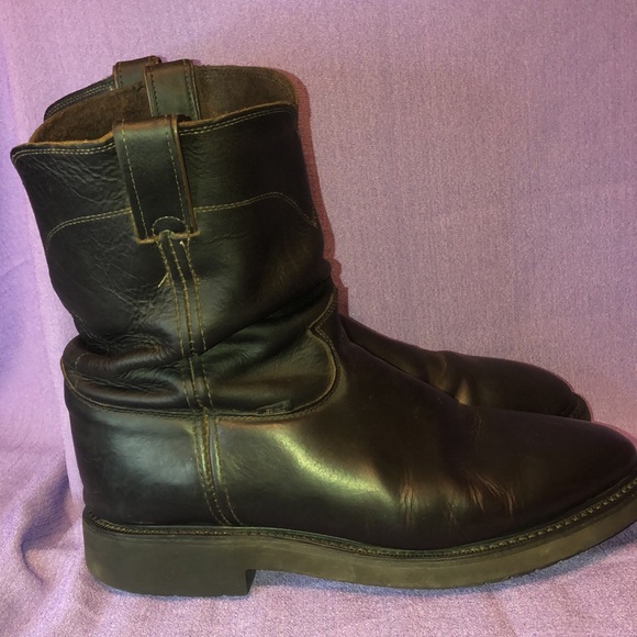 Used Men’s Justin Double Comfort Work Boots In Briar Pitstop 4761 Size 13D - Picture 2 of 13